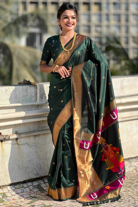 Green Soft Silk Traditional Saree NCSD11110837