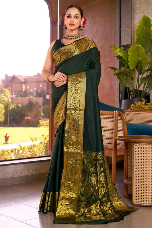 Green Soft Silk Traditional Saree NCSD11110986