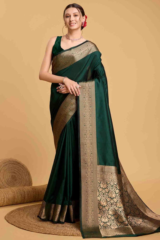 Green Soft Silk Traditional Saree NCSD11110992