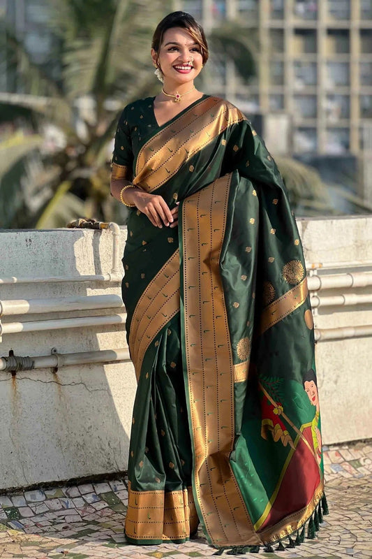 Green Soft Silk Traditional Saree NCSD11111119