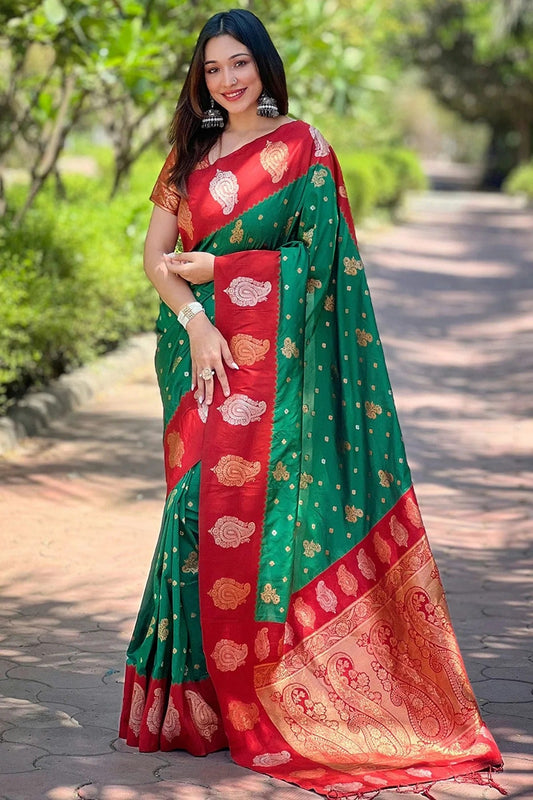 Green Soft Silk Traditional Saree NCSD11111474
