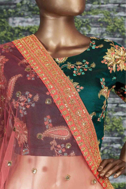 Green Taffeta Silk Lehenga Choli NCLC10110263