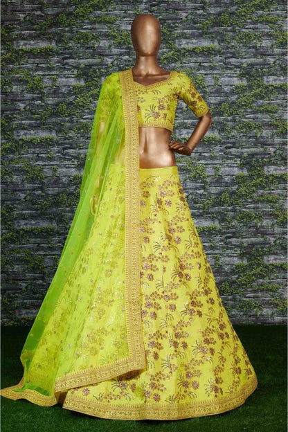 Green Thai Silk Lehenga Choli NCLC10110260