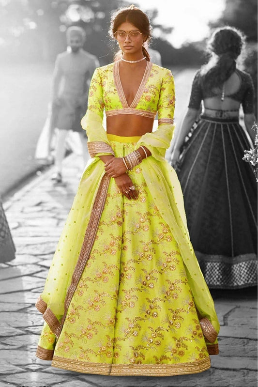 Green Thai Silk Lehenga Choli NCLC10110260