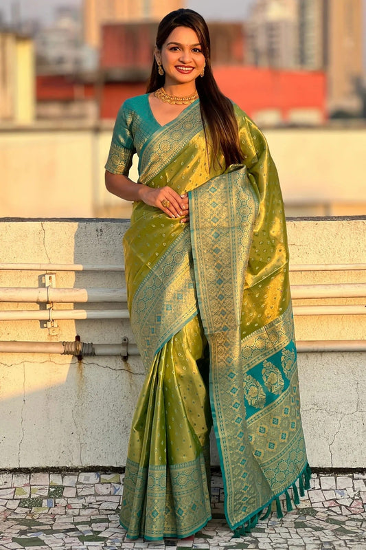Green Tussar Silk Traditional Saree NCSD11111648