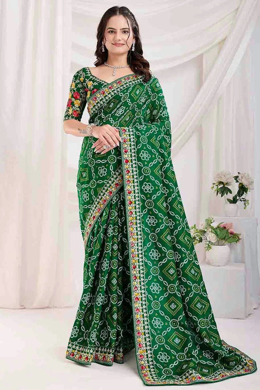 Green Vichitra Silk Designer Saree NCSD11110964
