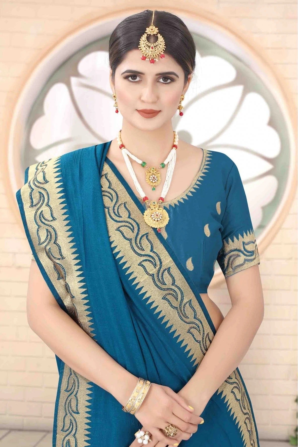 Green Vichitra Silk Designer Saree NCSD11210774