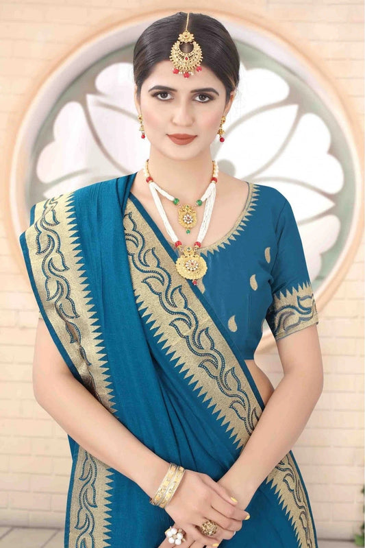 Green Vichitra Silk Designer Saree NCSD11210774