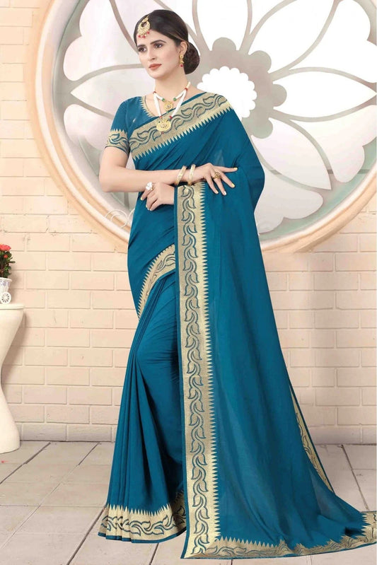 Green Vichitra Silk Designer Saree NCSD11210774