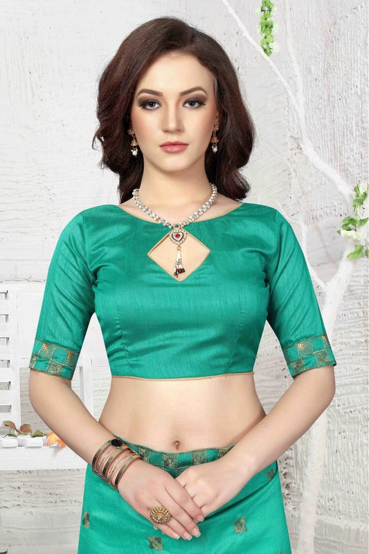 Green Vichitra Silk Embroidery Saree NCSD11210606