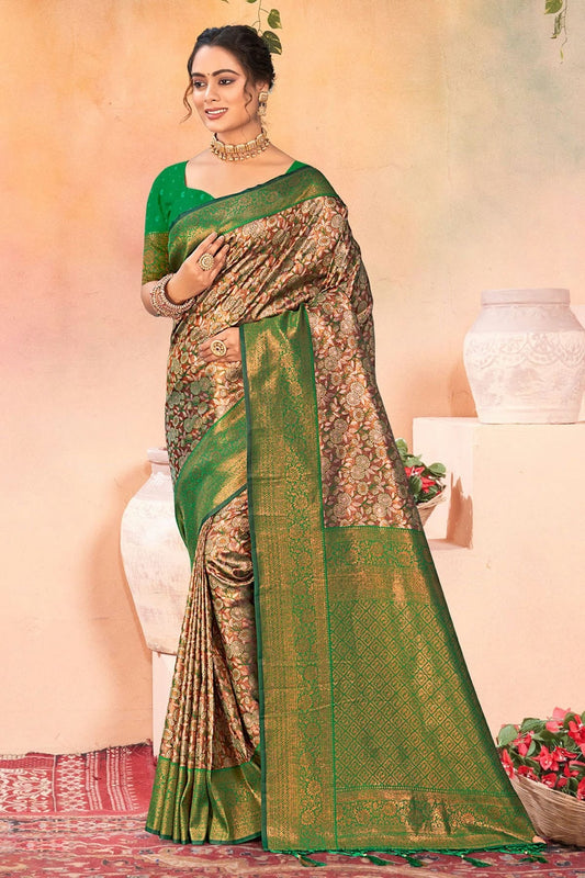Green Woven Kanjivaram Silk Saree NCSD11010487