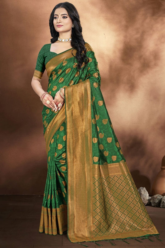 Green Woven Silk Traditional Saree NCSD11010167