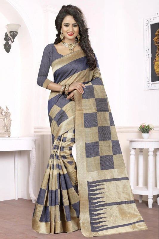 Grey Banarasi Art Silk Woven Saree NCSD11210568