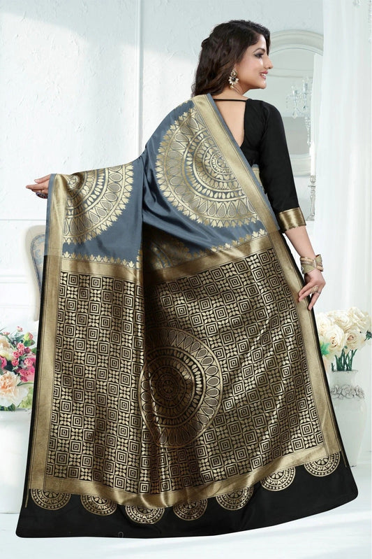 Grey Banarasi Art Silk Woven Saree NCSD11210793