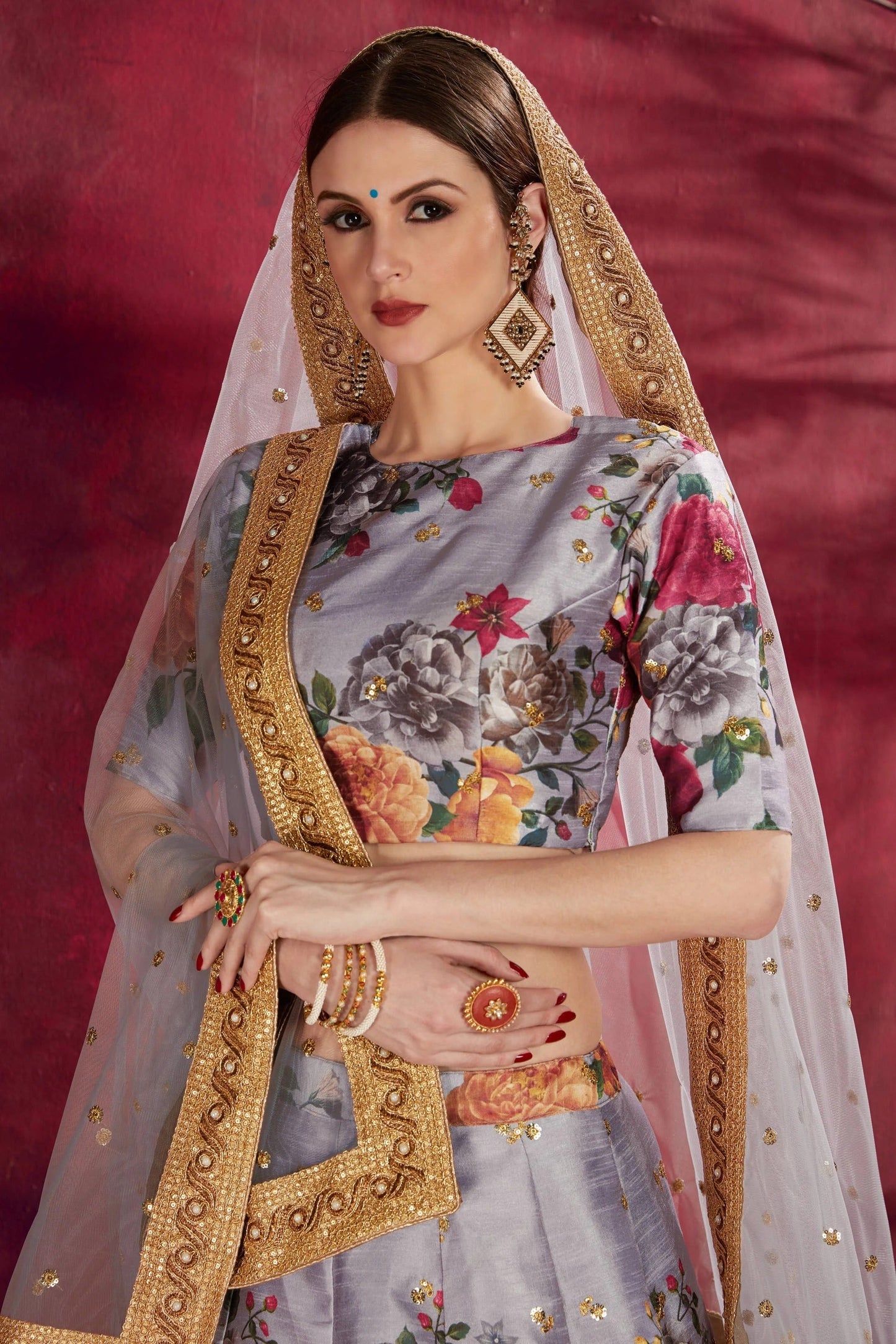 Grey Banglori Silk Designer Lehenga Choli NCLC10110367