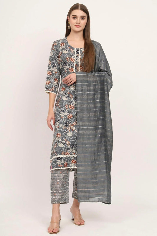 Grey Magic Cotton Stitched Salwar Suit NCSS11111901