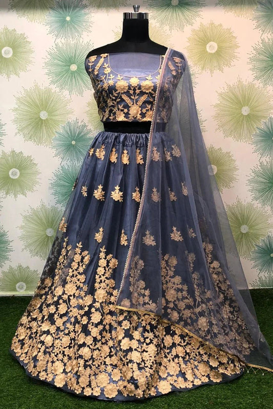 Grey Net Lehenga Choli NCLC10210119