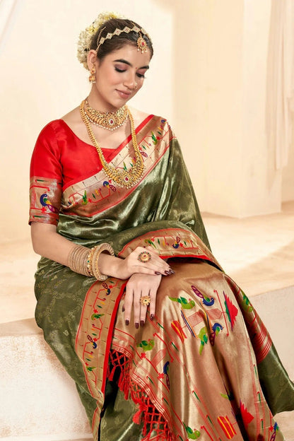 Grey Soft Tissue Silk Saree NCSD11112524
