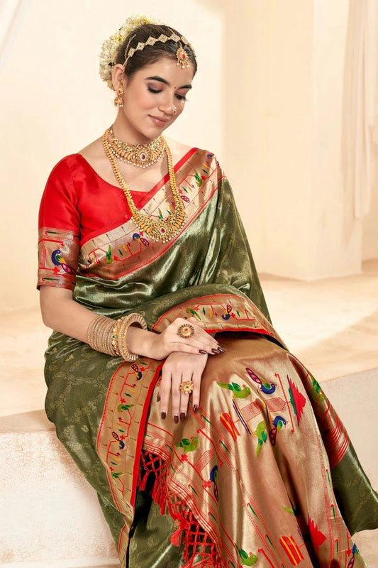 Grey Soft Tissue Silk Saree NCSD11112524