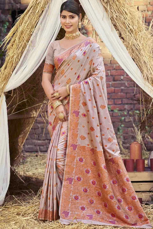 Grey Woven Silk Traditional Saree NCSD11010129