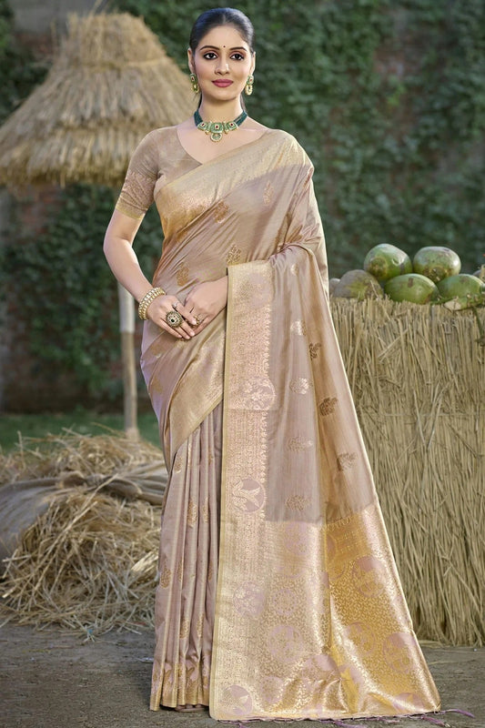 Grey Woven Silk Traditional Saree NCSD11010166