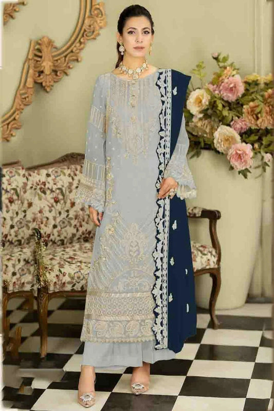Lavender Faux Georgette Pakistani Suit NCSM11410148