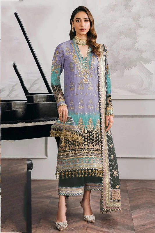 Lavender Faux Georgette Semi Stitched Pakistani Suit NCSM11410432