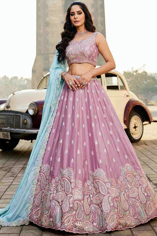 Lavender Georgette Lehenga Choli NCLC11110777