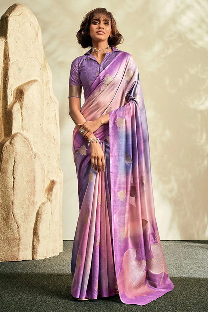 Lavender Handloom Khadi Saree NCSD11112570