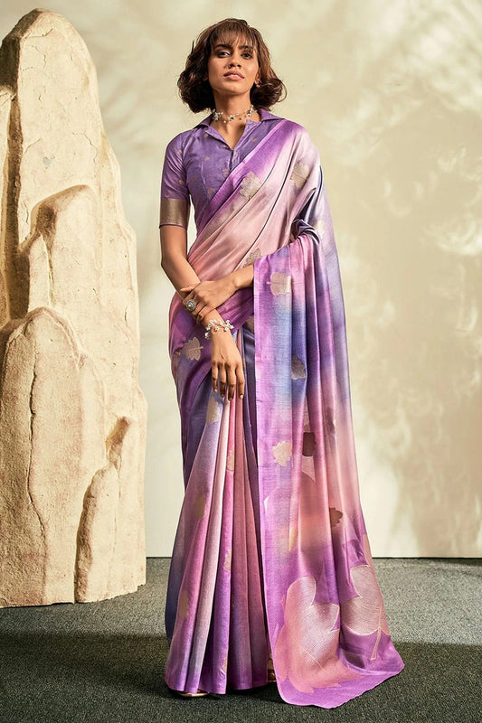 Lavender Handloom Khadi Saree NCSD11112570