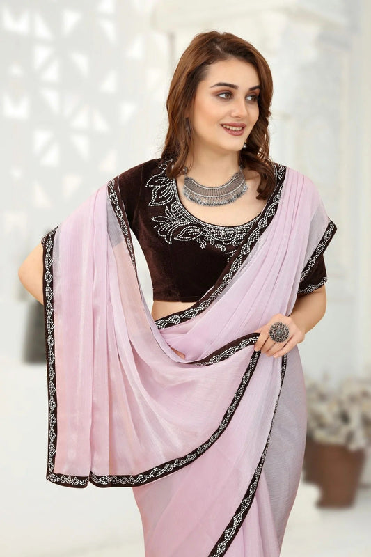 Lavender Organza Designer Saree NCLC11210458