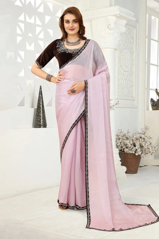 Lavender Organza Designer Saree NCLC11210458