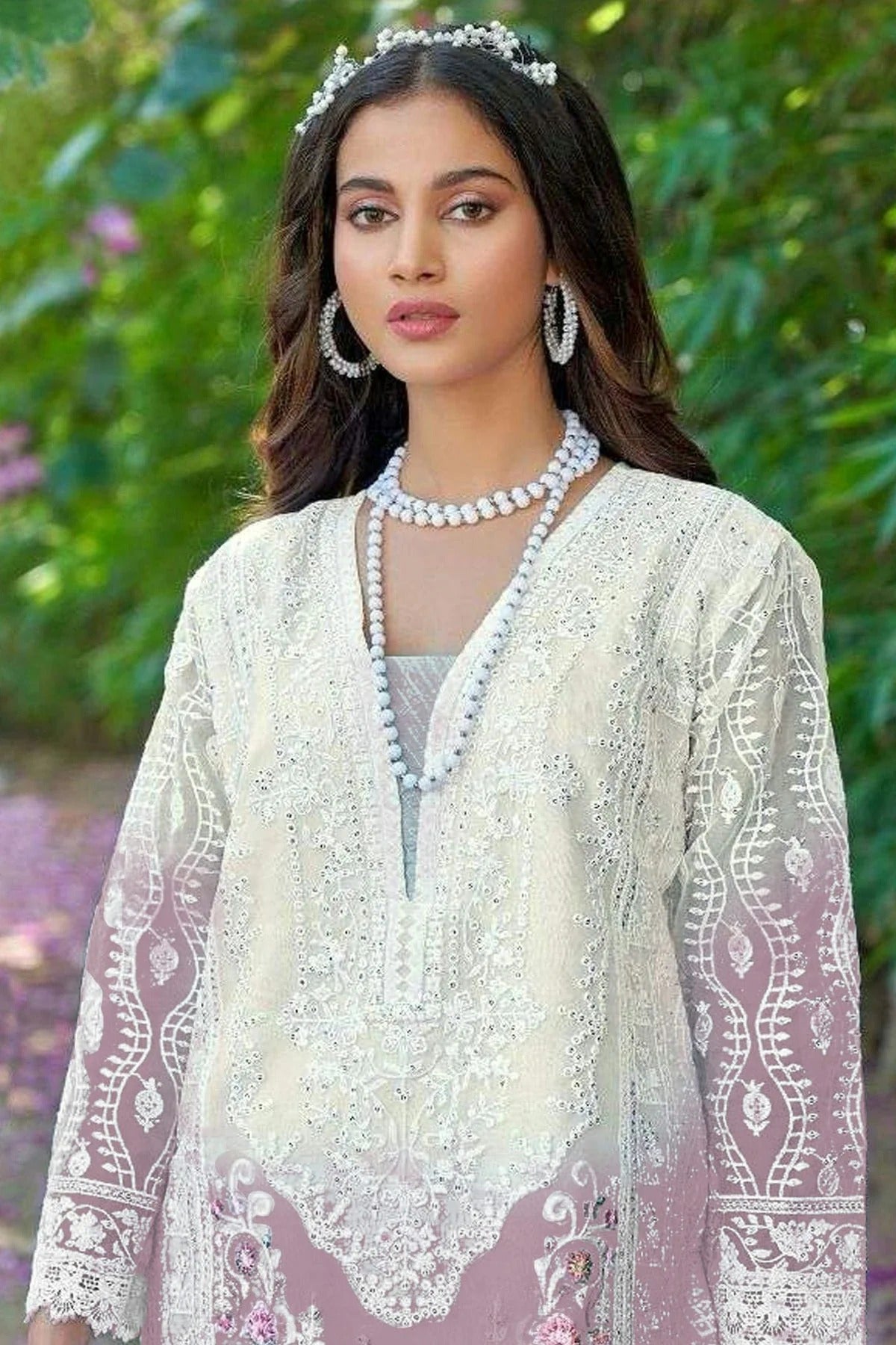 Lavender Organza Pakistani Suit NCSM11410576