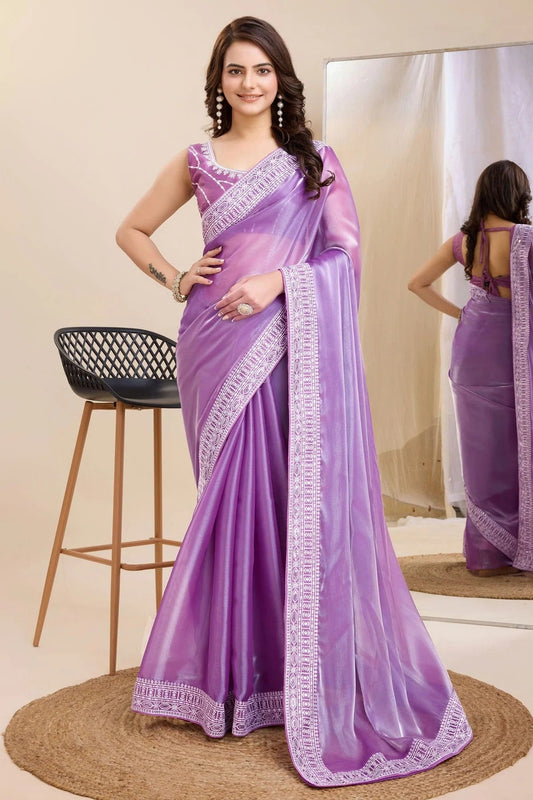Lavender Silk Saree NCSD11112493