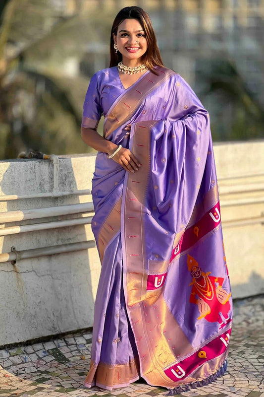 Lavender Soft Silk Traditional Saree NCSD11110839