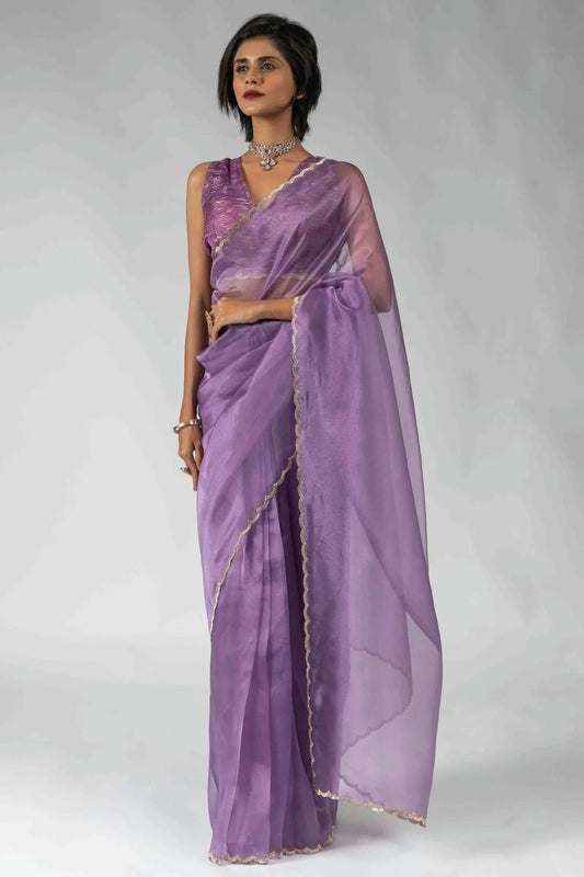 Lavender Tissue Silk Ready To Wear Saree NCSD11210111
