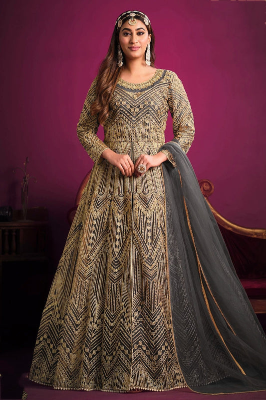 Light Blue Semi Stitched Net Pant Style Suit NCSM10510308