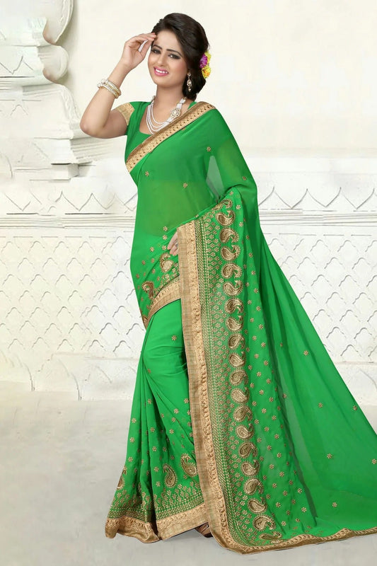 Light Green Georgette Designer Saree NCLC11210323
