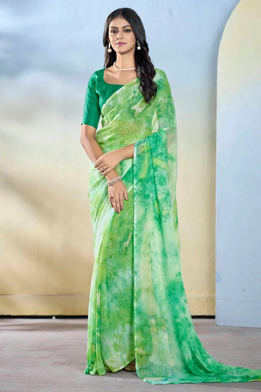 Light Green Georgette Ready To Wear Saree NCSD11111809