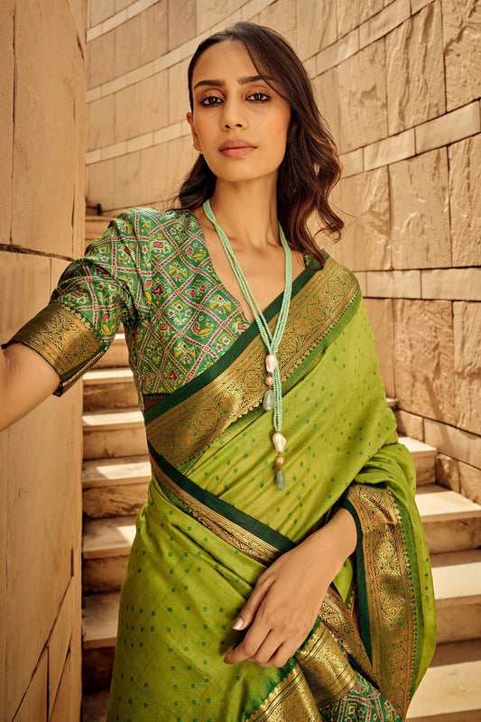 Light Green Handloom Silk Saree NCSD11112539