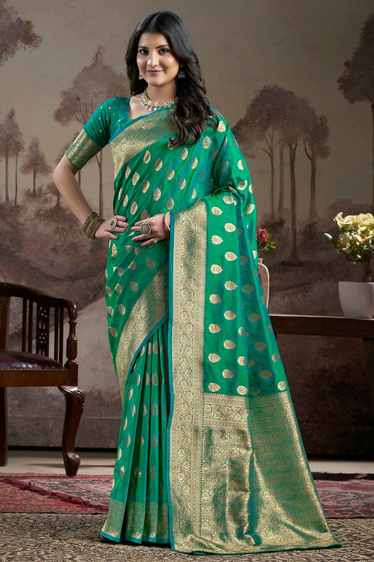 Light Green Lichi Silk Traditional Saree NCSD11111453