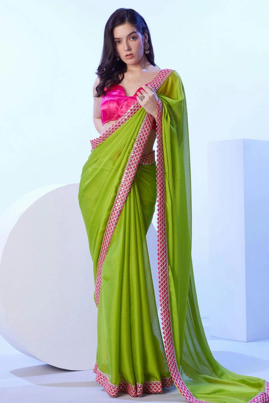 Light Green Moss Designer Saree NCSD11111179