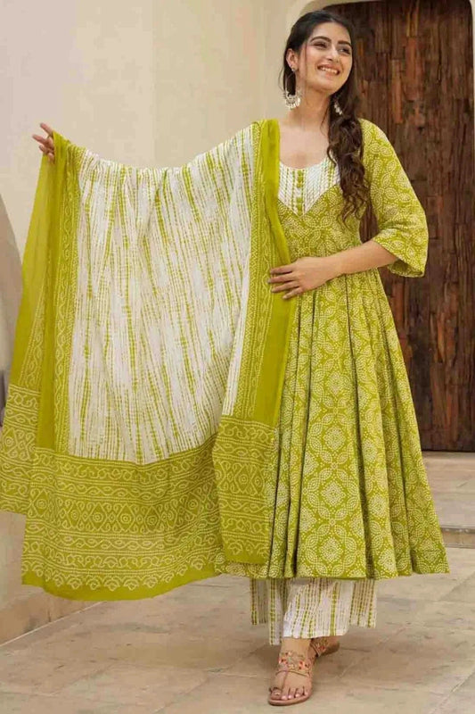 Light Green Muslin Stitched Suit NCSS11110877