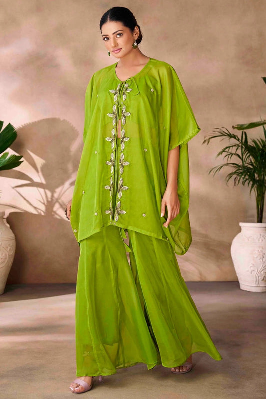 Light Green Organza Co-Ord Set NCTP10810120