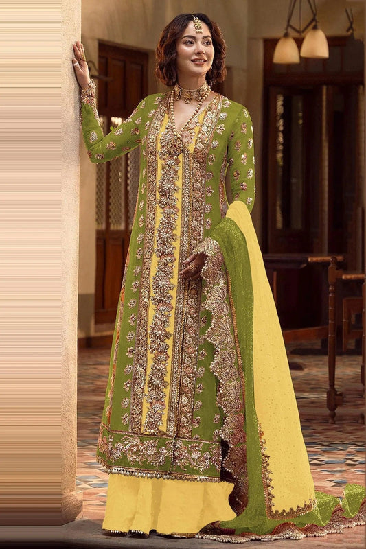 Light Green Organza Pakistani Suit NCSM11410554