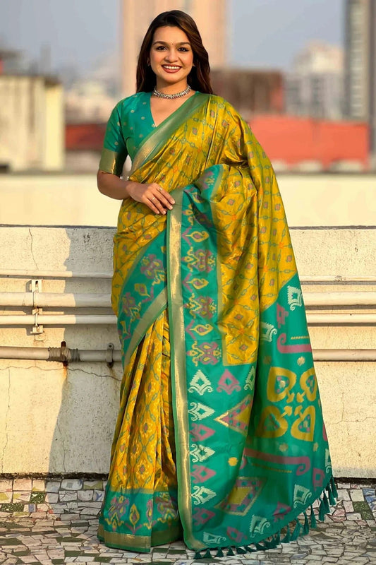 Light Green Patola Silk Traditional Saree NCSD11111129