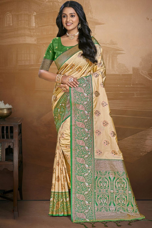 Light Green Silk Woven Traditional Saree NCSD11010228