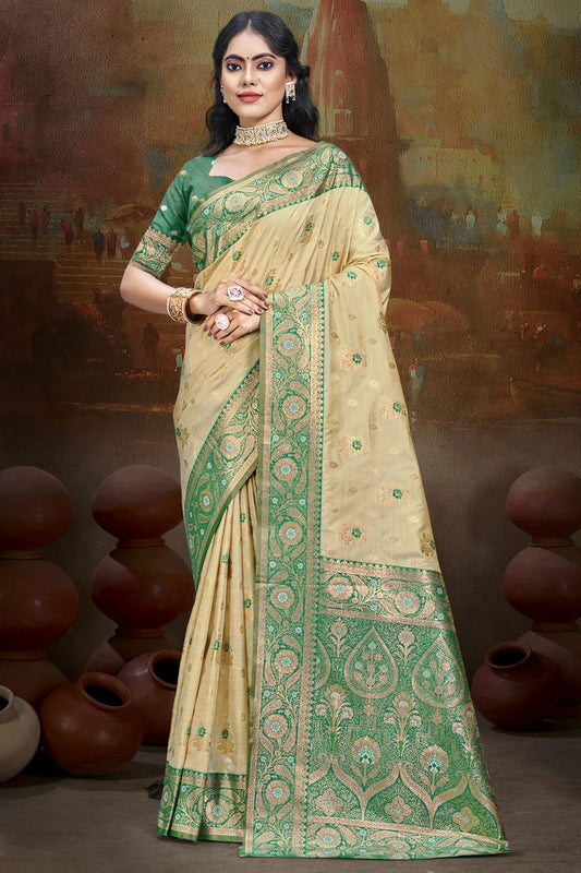 Light Green Silk Woven Traditional Saree NCSD11010233