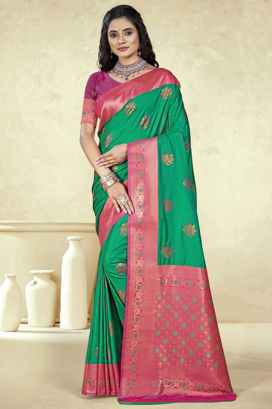 Light Green Silk Woven Traditional Saree NCSD11010250