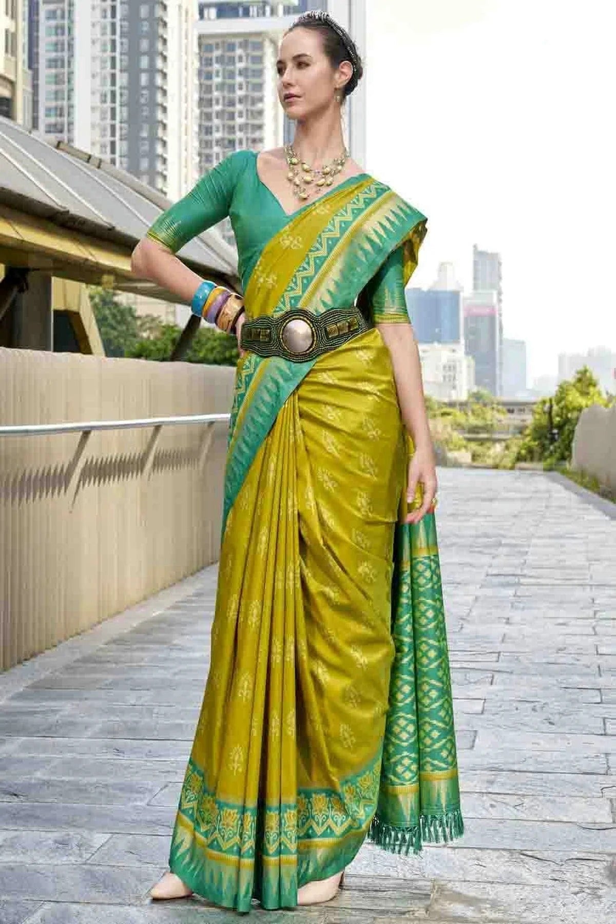 Light Green Soft Silk Printed Traditional Sarees  NCSD11110289